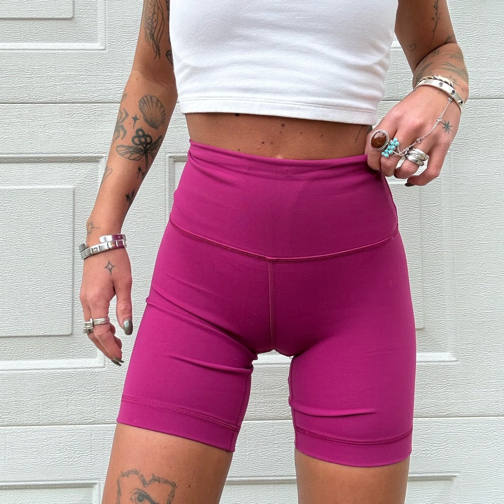 Lululemon Fuschia Biker Shorts Sz 2